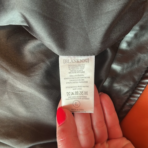 Women’s REAL LEATHER Jacket, BLANKNYC. Size L. Black. - Picture 7 of 7